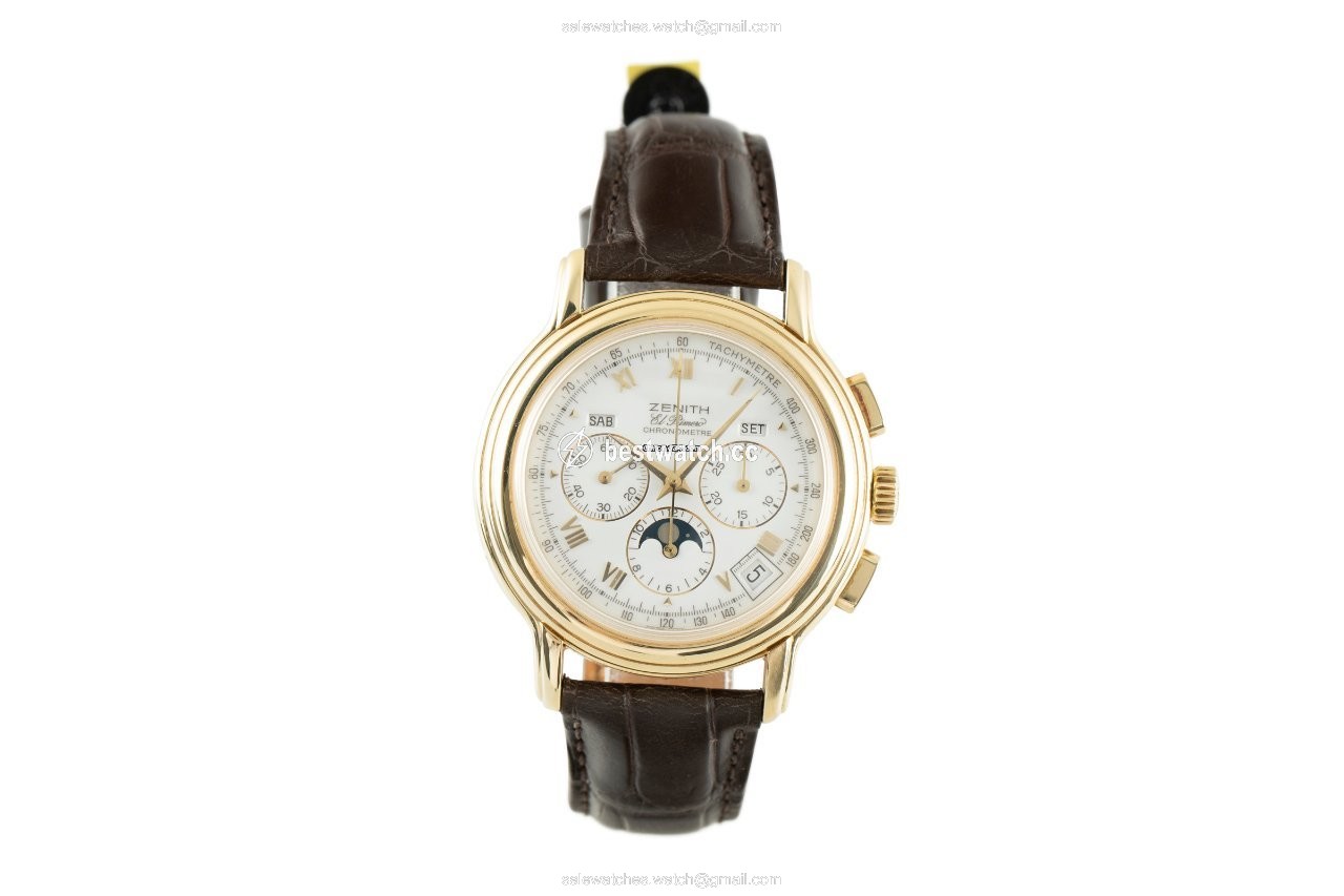 IMG_9085 Zenith El Primero Mens watch Unisex Automatic Yellow gold 14 30.0240.410 Replica 2