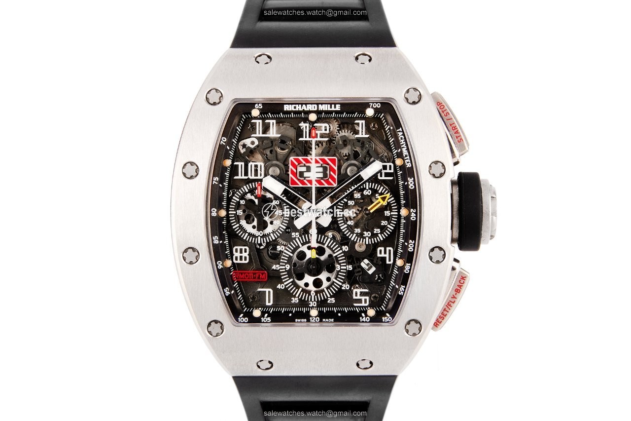 IMG_9085 Richard Mille RM 011 Mens watch Unisex Automatic Titanium RM011-FM Replica 2