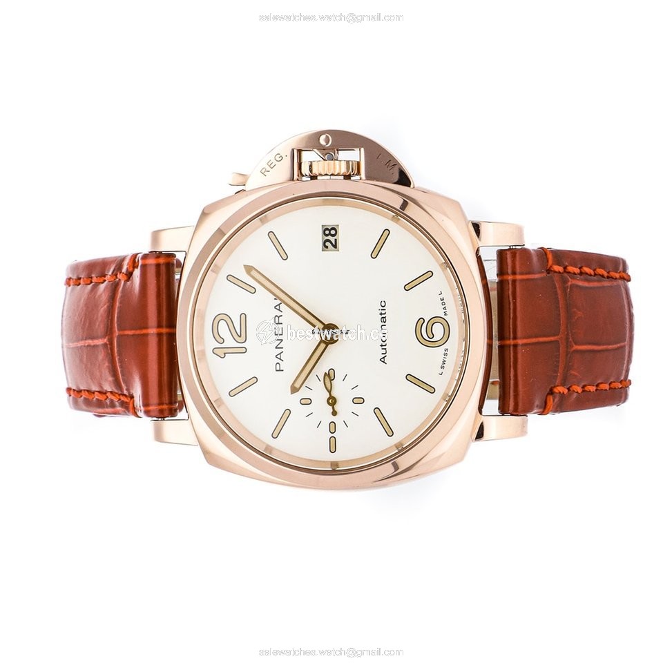IMG_9085 Panerai Luminor Marina Automatic Mens watch Unisex Automatic Rose gold PAM01045 Replica 2