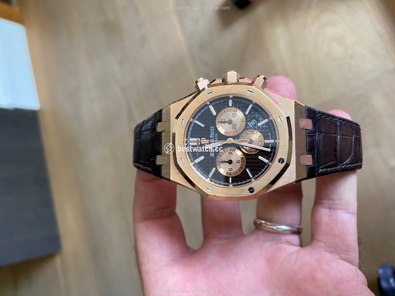 IMG_9085 Audemars Piguet Royal Oak Chronograph Mens watch Unisex Automatic Rose gold 263310R.00D821CR.01 Replica 2