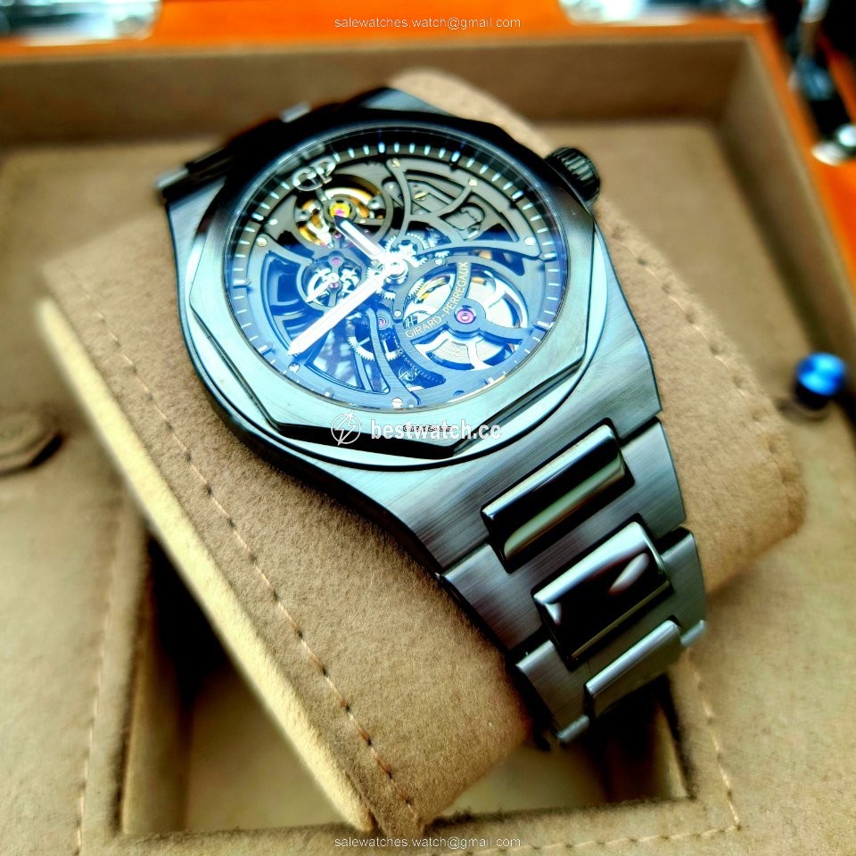 IMG_9085 Girard Perregaux Laureato Mens watch Unisex Automatic Ceramic 81015-32-001-32A Replica 2