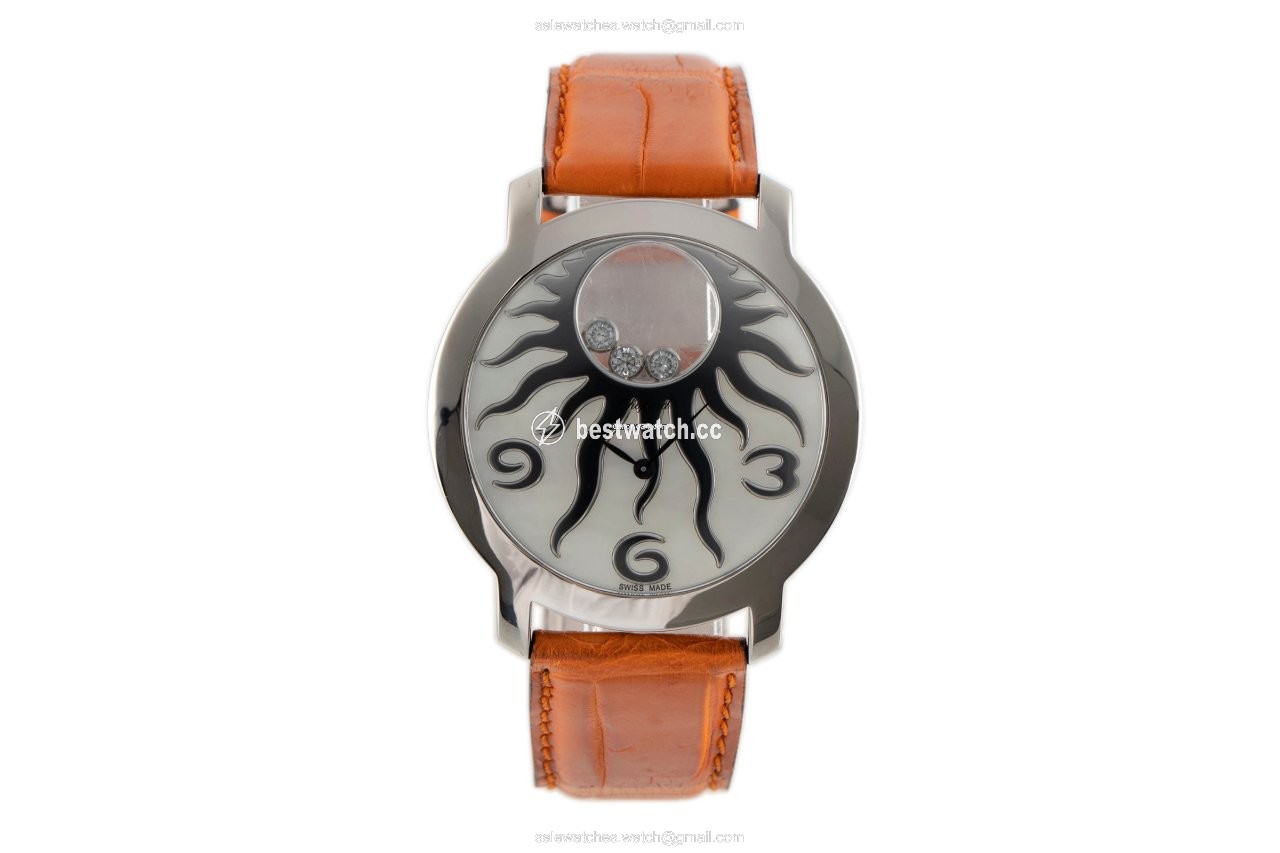 IMG_9085 Chopard Happy Diamonds Mens watch Unisex Quartz White gold 207469-1004 Replica 2