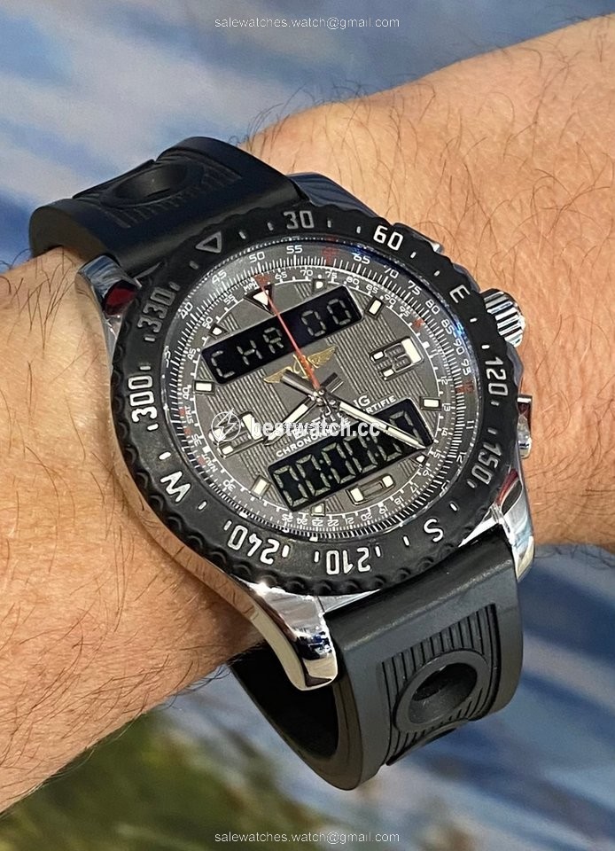 IMG_9085 Breitling Airwolf Mens watch Unisex Quartz Steel A78364 Replica 2