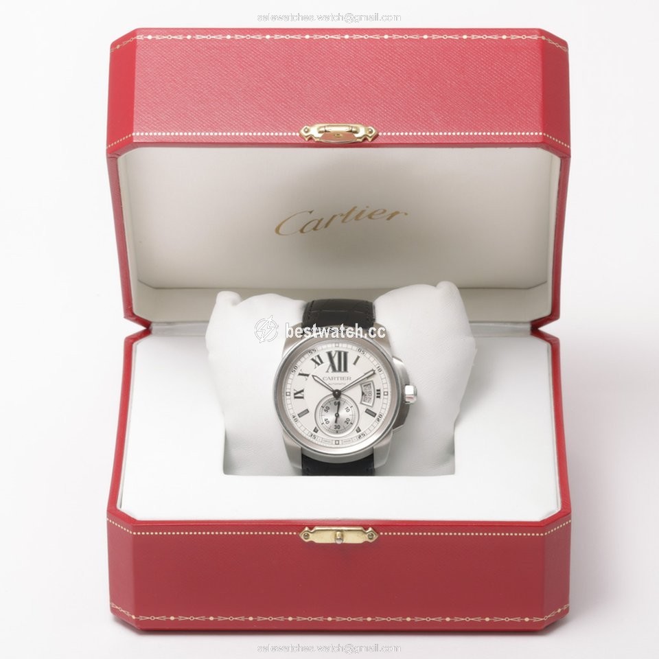 IMG_9085 Cartier Calibre de Cartier Mens watch Unisex Automatic Steel W7100037 Replica 2