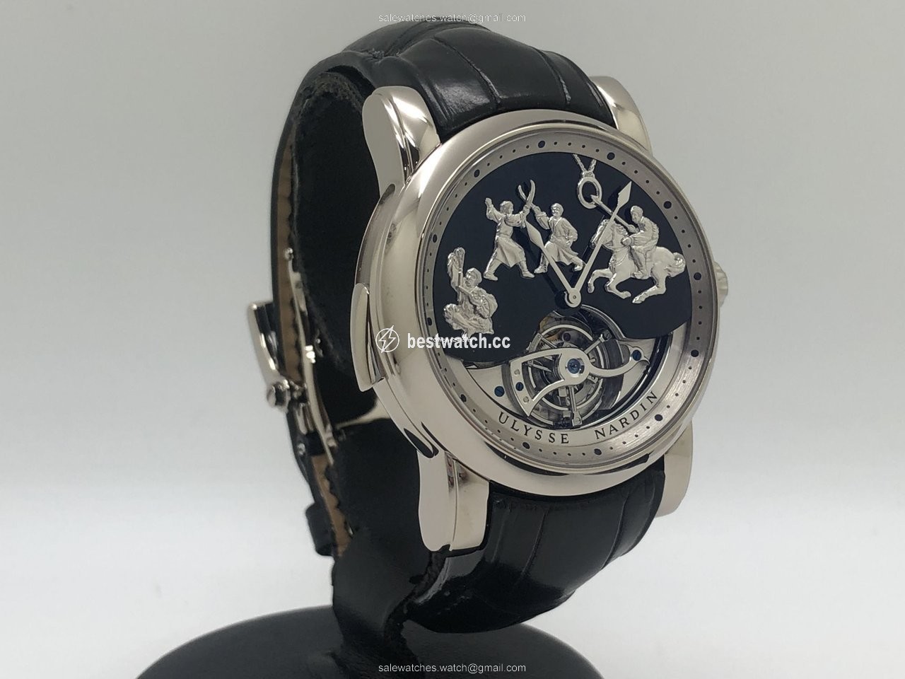 IMG_9085 Ulysse Nardin Genghis Khan Mens watch Unisex Manual winding White gold 780-88 Replica 2
