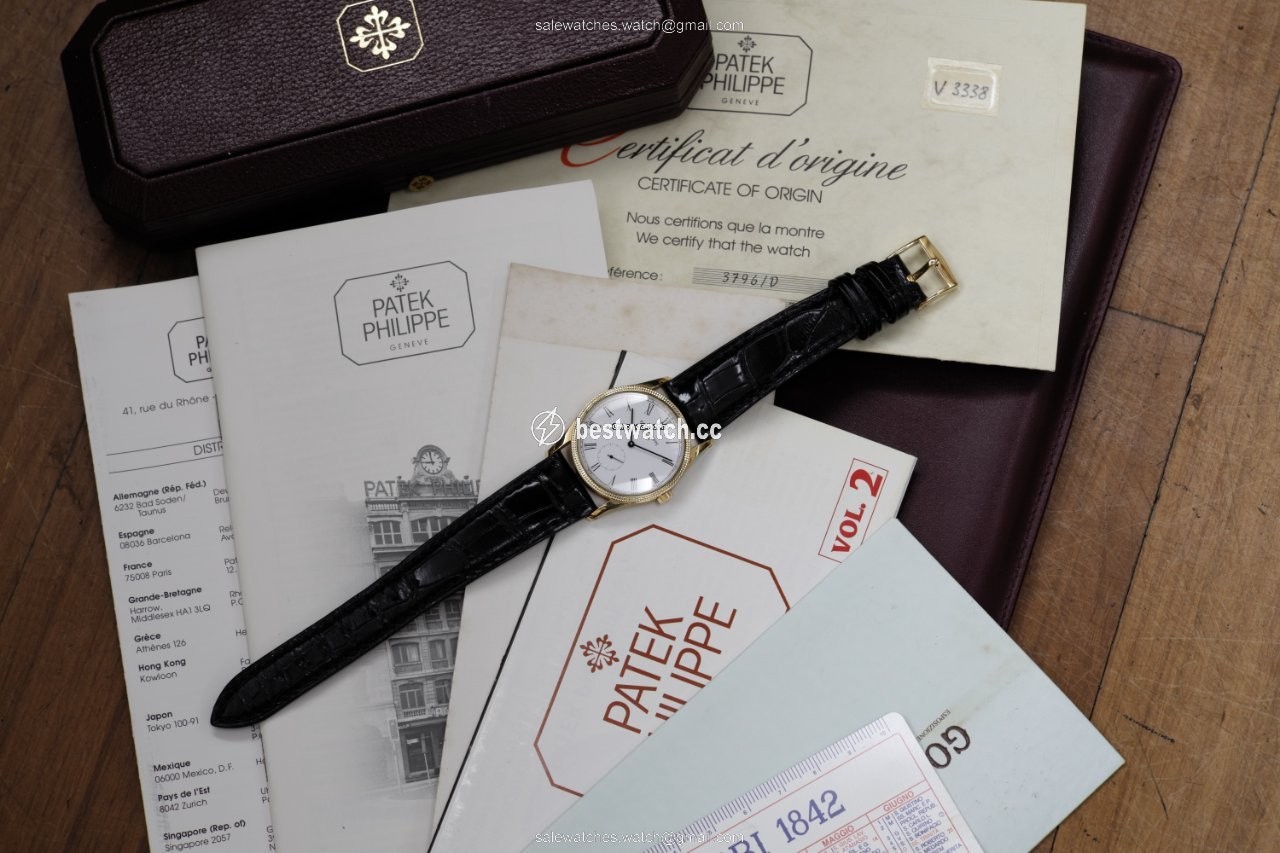 IMG_9085 Patek Philippe Calatrava Mens watch Unisex Manual winding Yellow gold 3796D Replica 2