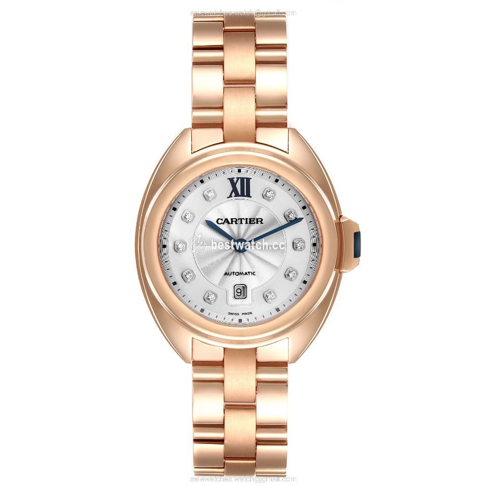IMG_9085 Cartier Cle de Cartier Womens watch Automatic Rose gold WJCL0033 Replica 2