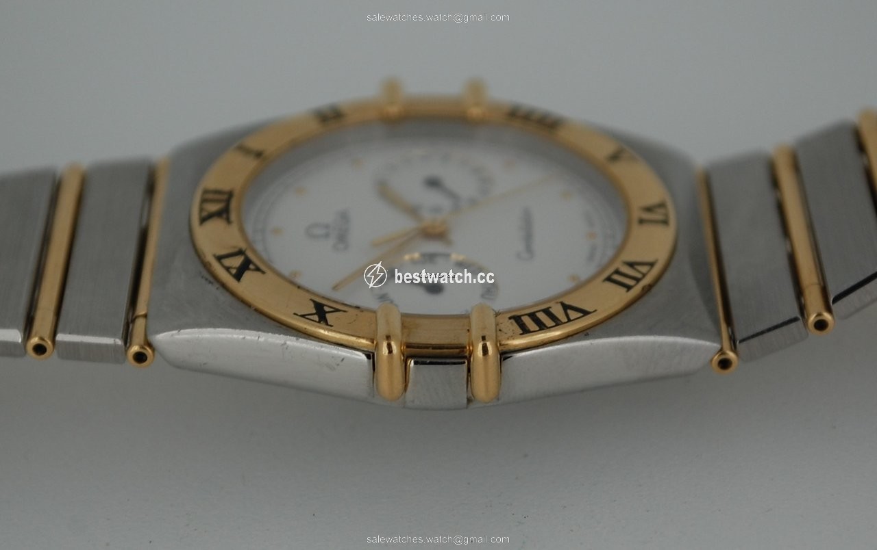 Omega Constellation Day-Date Mens watch Unisex Quartz Gold Steel 396.1069 Replica 2