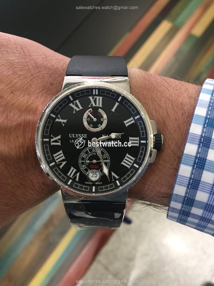 IMG_9085 Ulysse Nardin Marine Chronometer Manufacture Mens watch Unisex Automatic Steel 1183-126-3 42 Replica 2