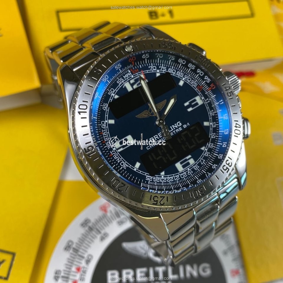 IMG_9085 Breitling B-1 Mens watch Unisex Quartz Steel A78362 Replica 2
