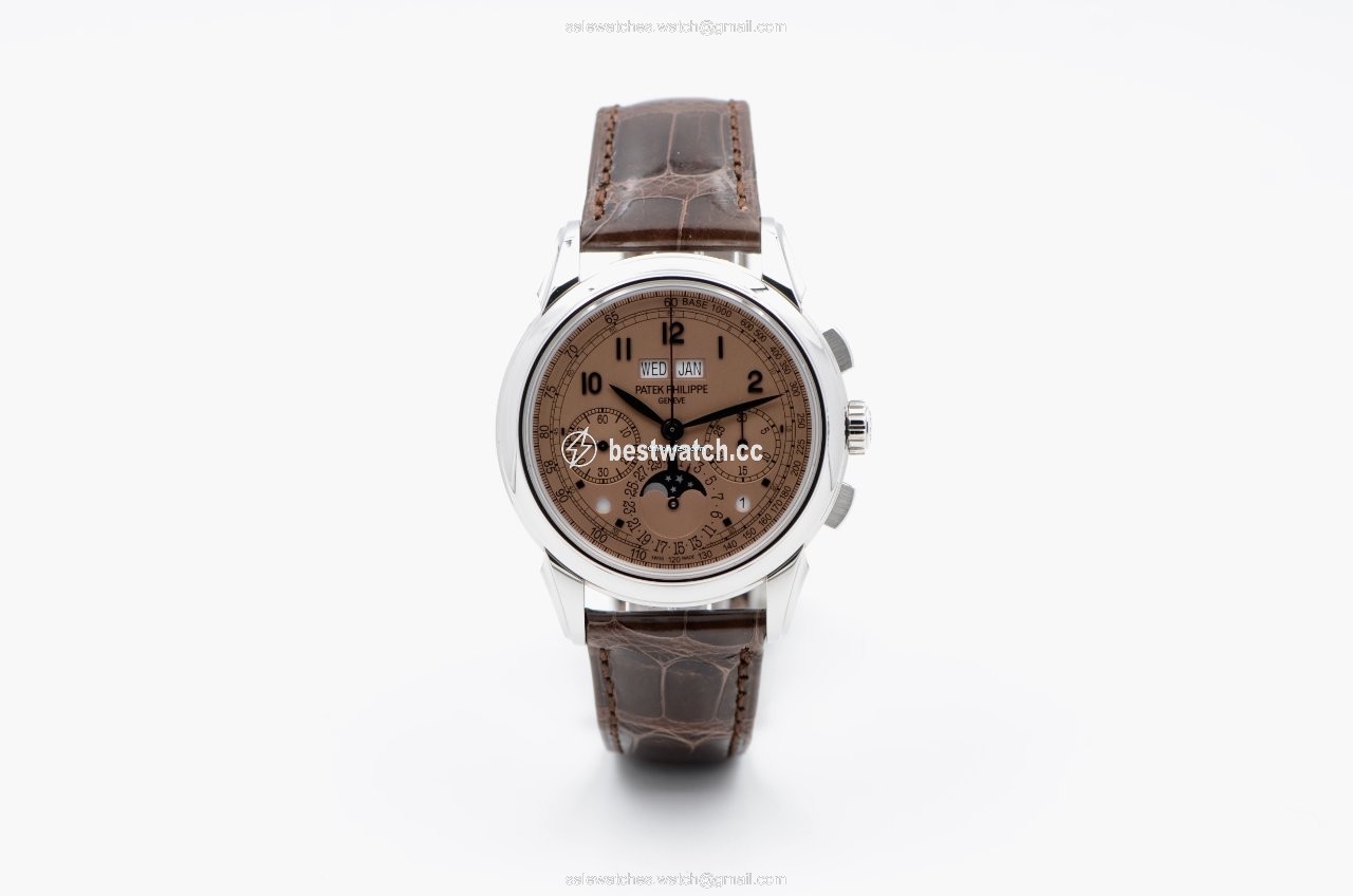 IMG_9085 Patek Philippe Perpetual Calendar Chronograph Mens watch Unisex Manual winding Platinum 5270P-001 Replica 2