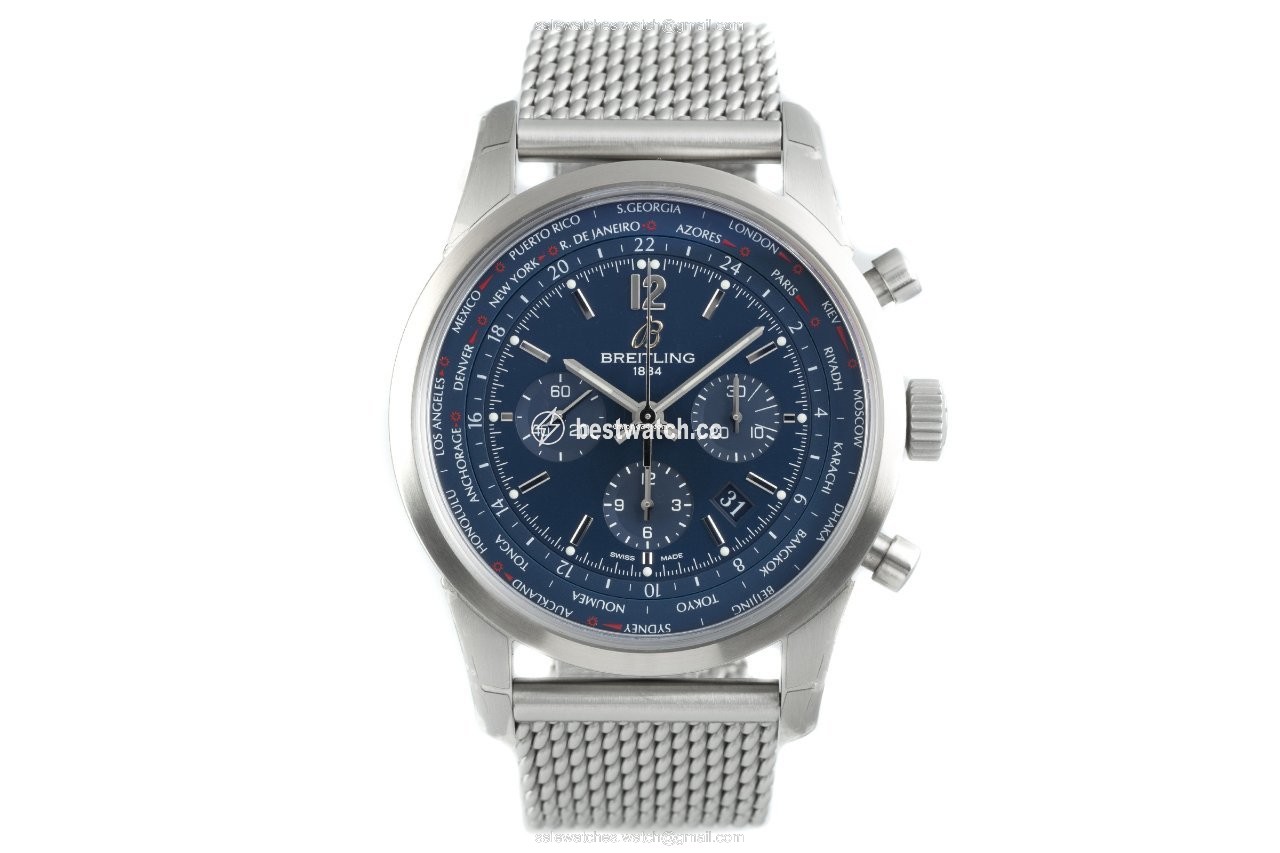 IMG_9085 Breitling Transocean Chronograph Unitime Mens watch Unisex Automatic Steel AB0510 Replica 2