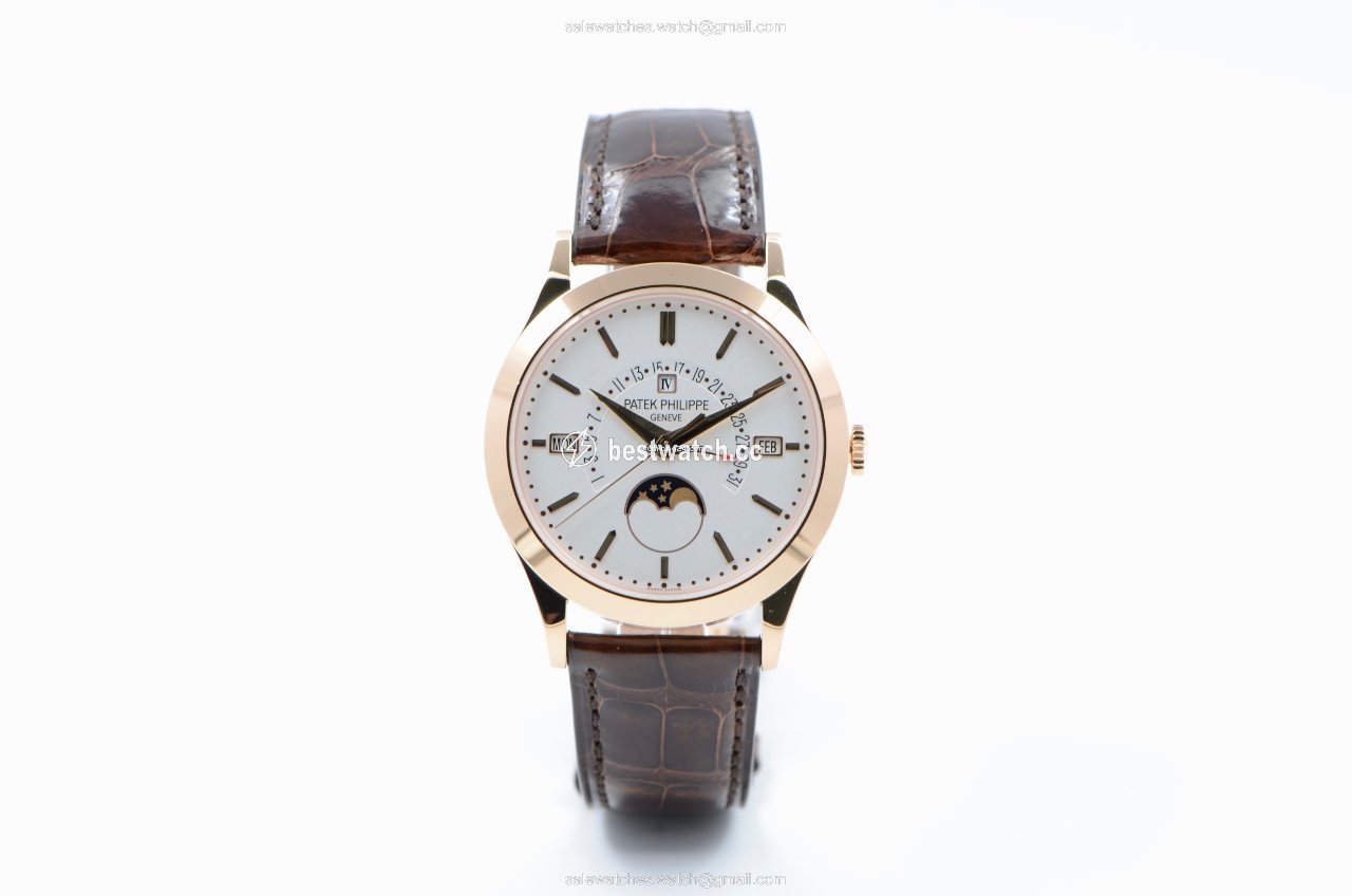 IMG_9085 Patek Philippe Perpetual Calendar Mens watch Unisex Automatic Rose gold 5496R-001 Replica 2