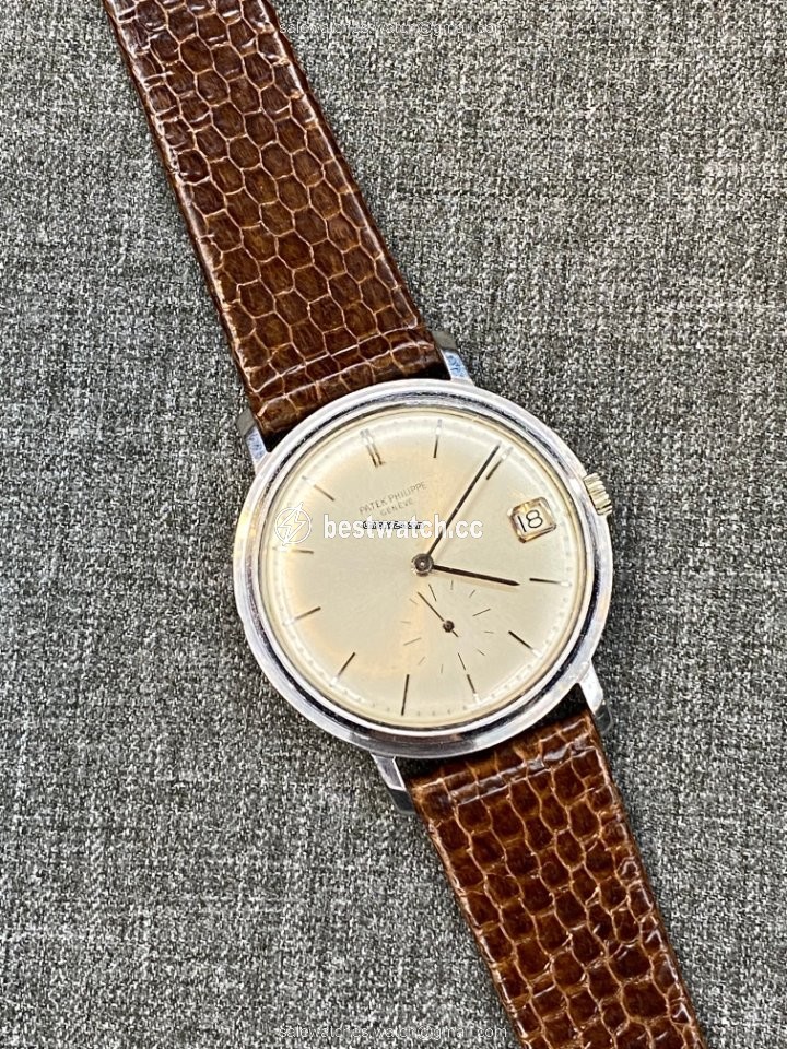 Patek Philippe Calatrava Mens watch Unisex Automatic White gold 3445G Replica 2