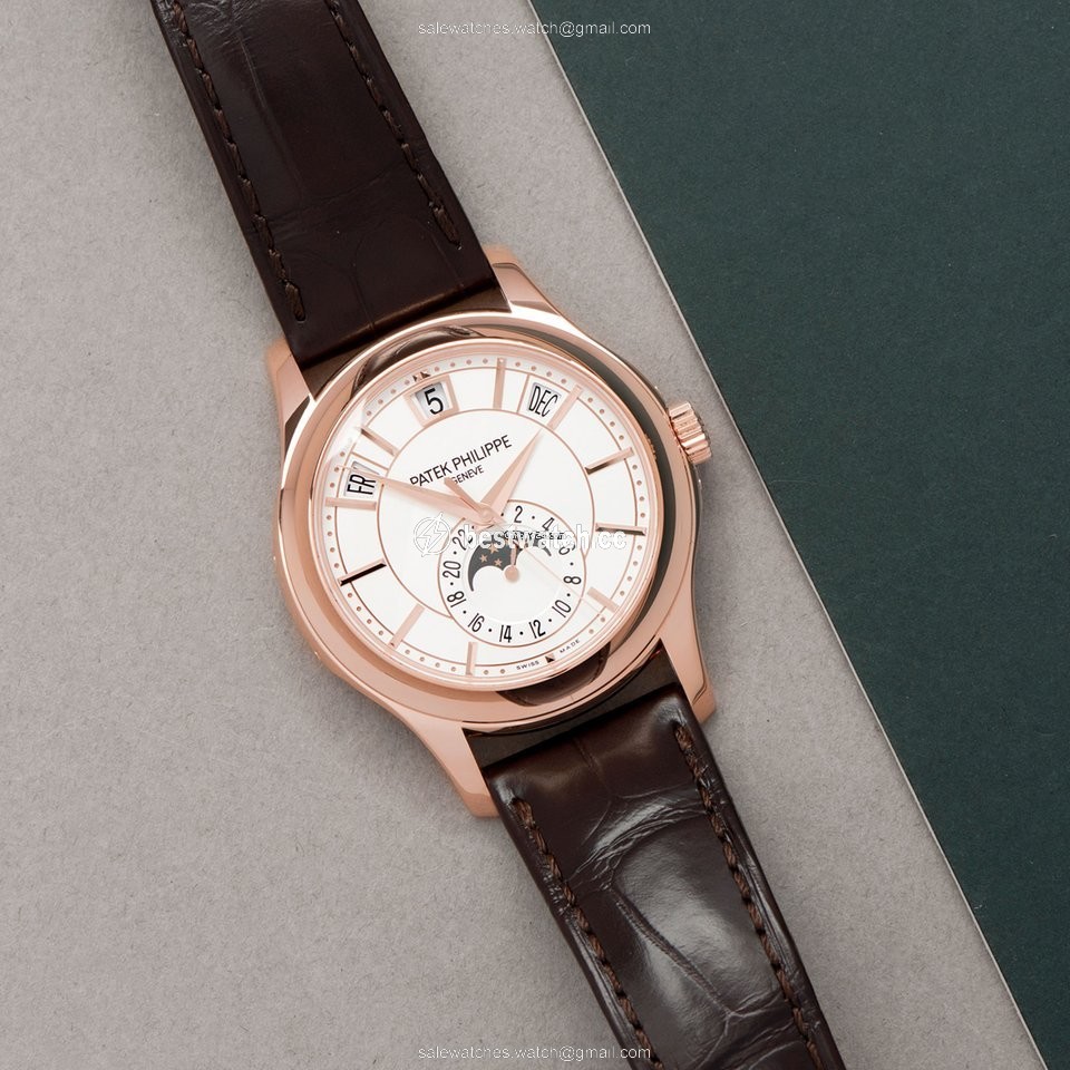 IMG_9085 Patek Philippe Annual Calendar Mens watch Unisex Automatic Rose gold 5205R Replica 2