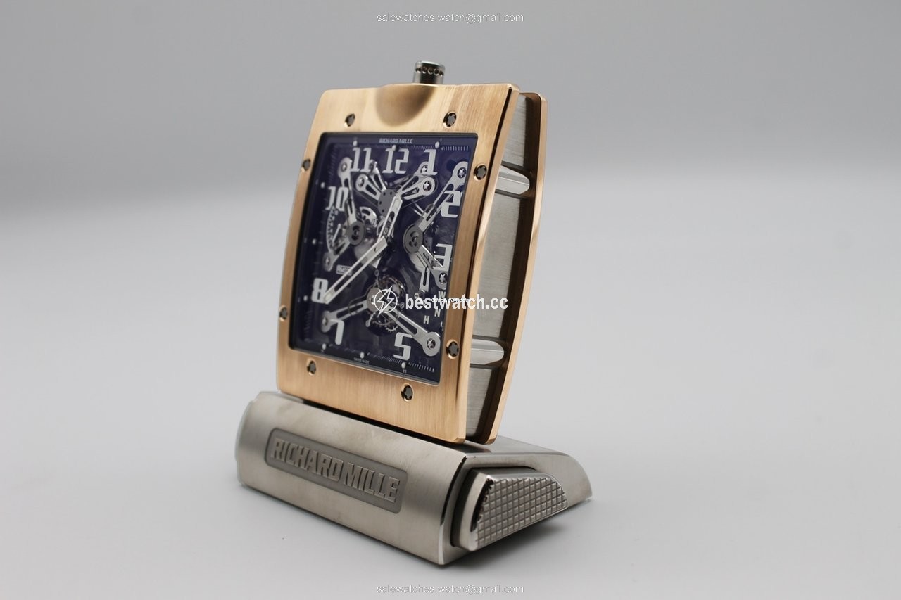 Richard Mille Mens watch Unisex Manual winding Rose gold RM 020 Replica 2