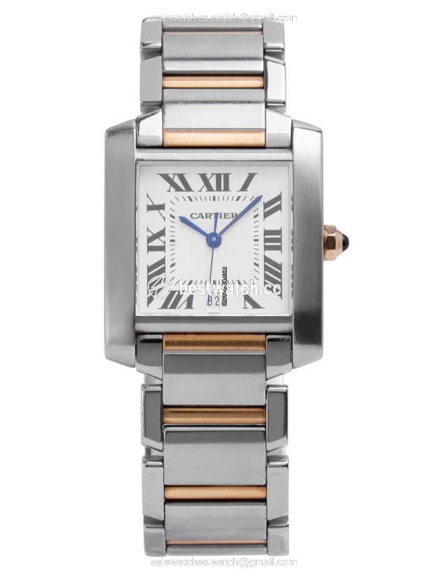 Cartier Tank Francaise Mens watch Unisex Automatic Gold Steel W51005Q4 2302 Replica 2