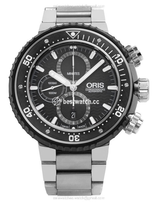 IMG_9085 Oris ProDiver Chronograph Mens watch Unisex Automatic Titanium 01 774 7727 7154-SET Replica 2