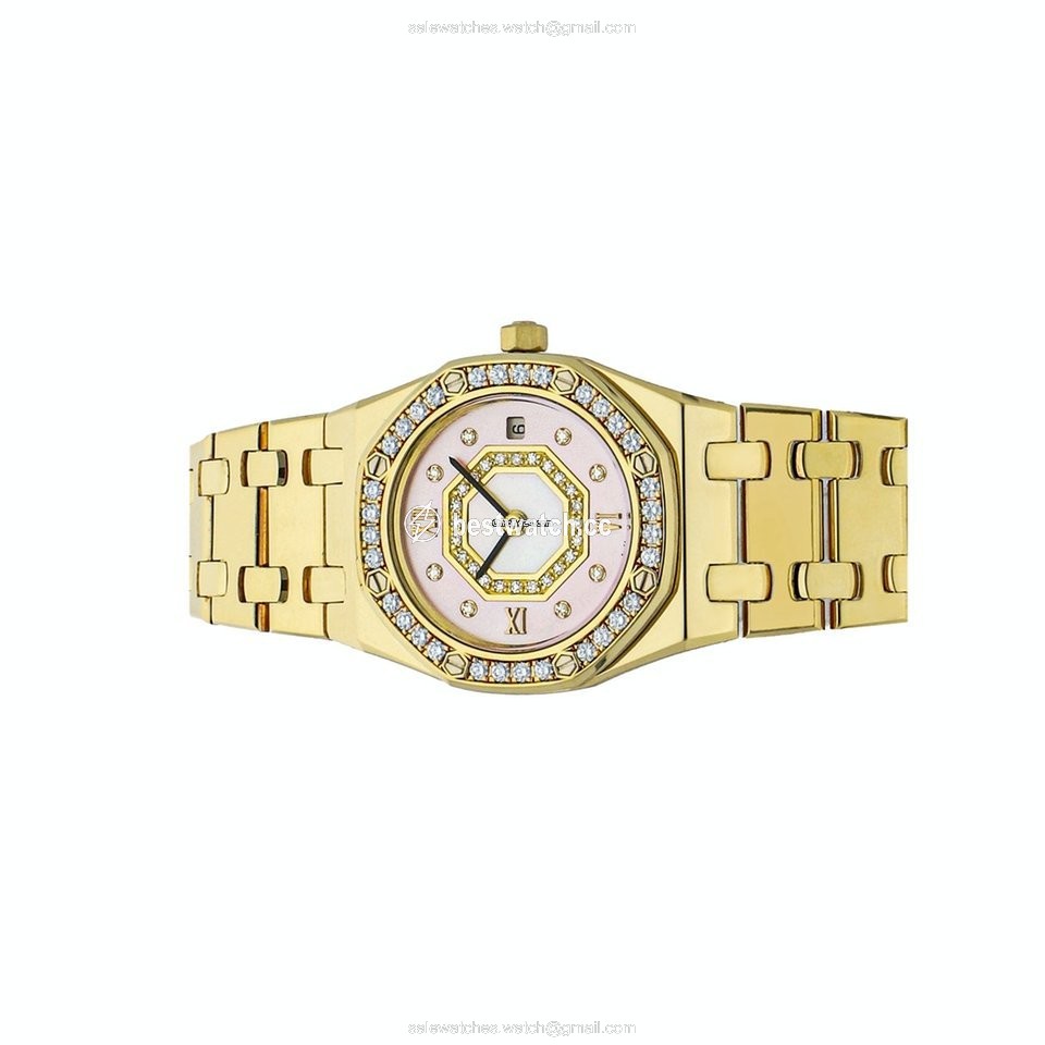 Audemars Piguet Royal Oak Womens watch Quartz Yellow gold 67371BA.ZZ.1120BA.01 Replica 2