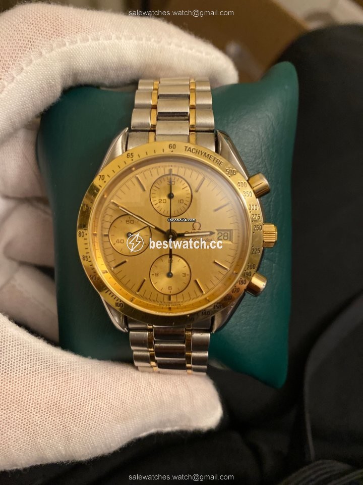 Omega Speedmaster Date Mens watch Unisex Automatic Yellow gold 3712.10.01 Replica 2