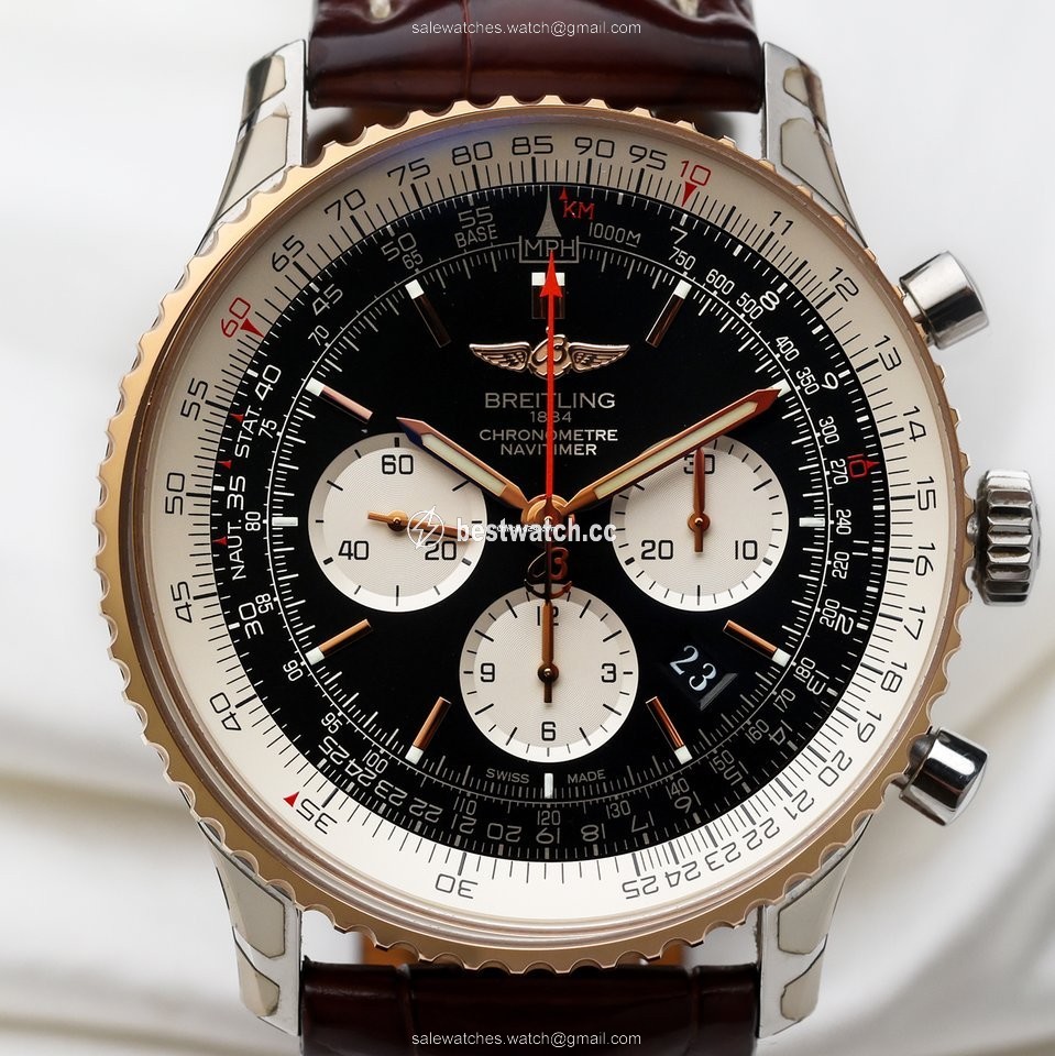 IMG_9085 Breitling Navitimer 01 (46 MM) Mens watch Unisex Automatic Gold Steel UB012721 BE18 Replica 2