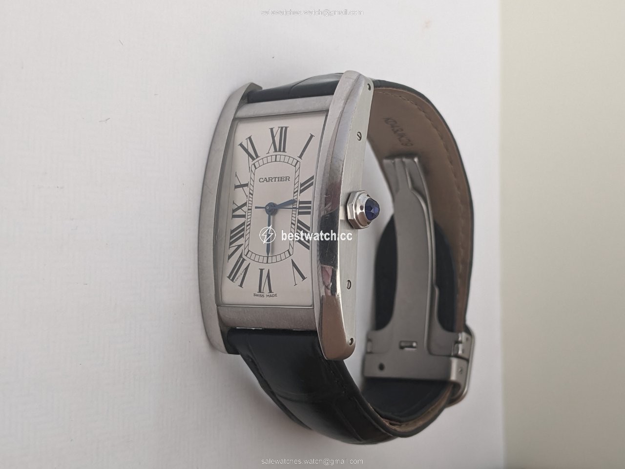 IMG_9085 Cartier Tank Americaine Mens watch Unisex Automatic Steel WSTA0018 Replica 2