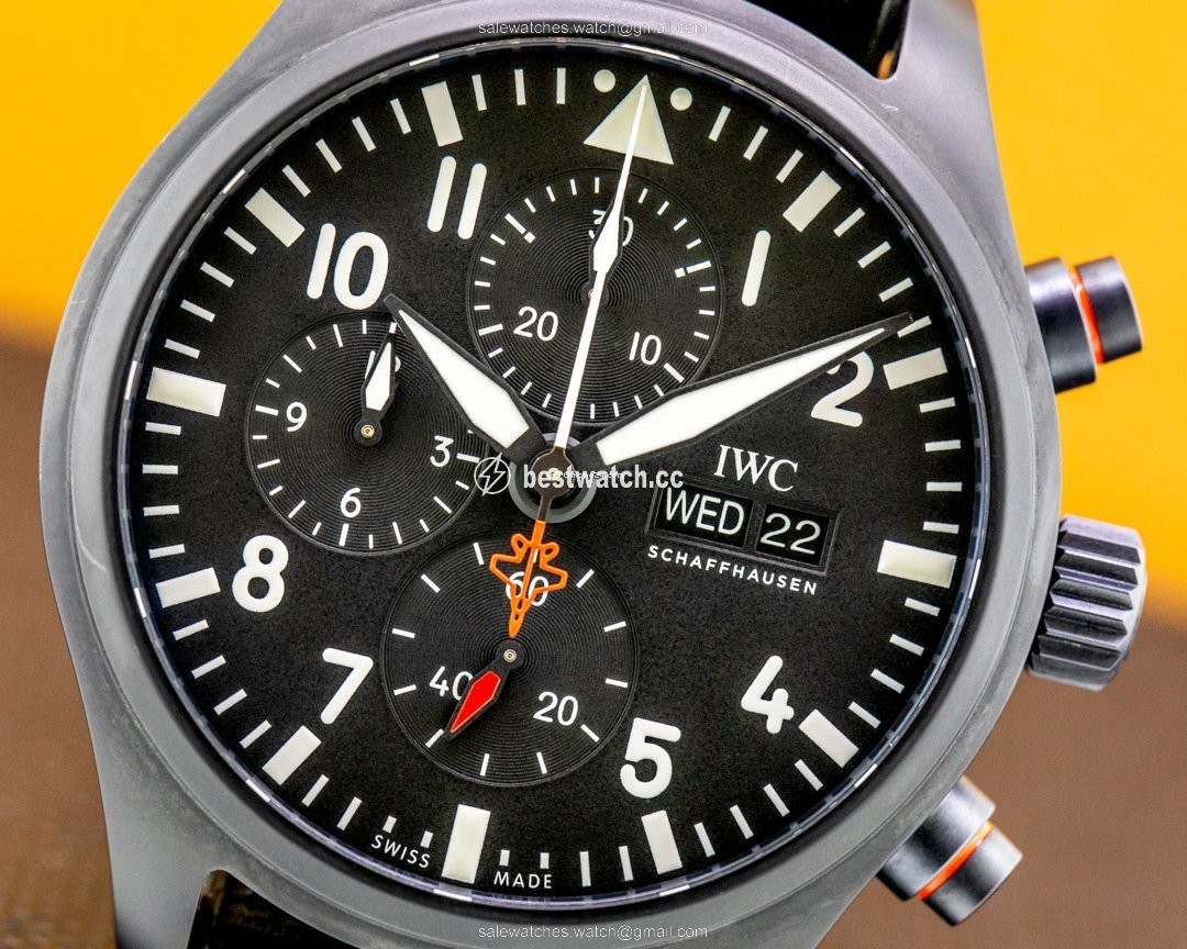 IMG_9085 IWC Pilot Chronograph Top Gun Mens watch Unisex Automatic Ceramic IW389104 Replica 2