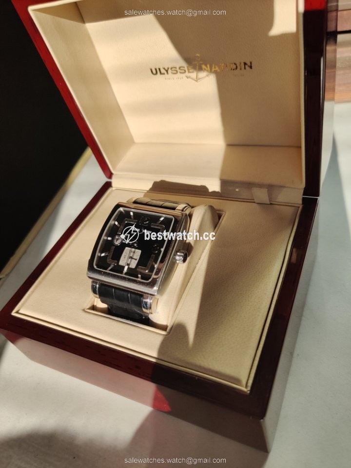 Ulysse Nardin Quadrato Dual Time Mens watch Unisex Automatic Steel 243-92 632 Replica 2