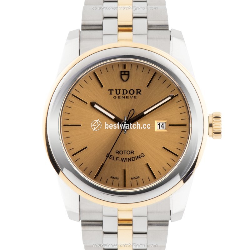 IMG_9085 Tudor Glamour Date Womens watch Automatic Gold Steel M53003-0006 Replica 2