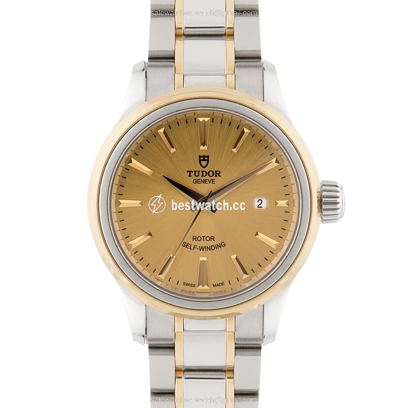 IMG_9085 Tudor Style Womens watch Automatic Gold Steel 12103 Replica 2