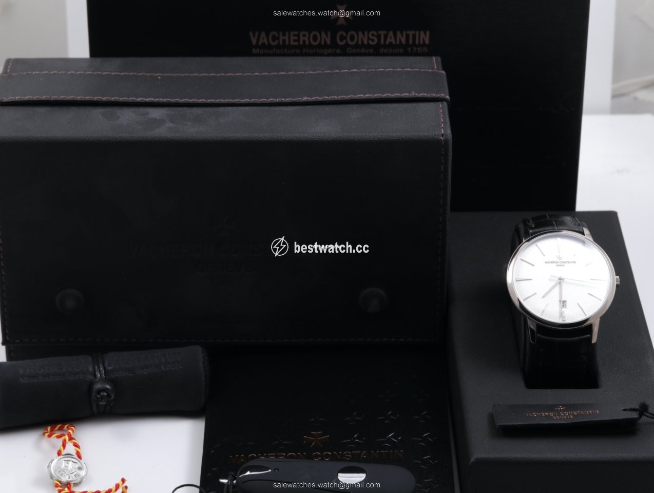 Vacheron Constantin Patrimony Mens watch Unisex Automatic White gold 85180 000G-9230 Replica 2