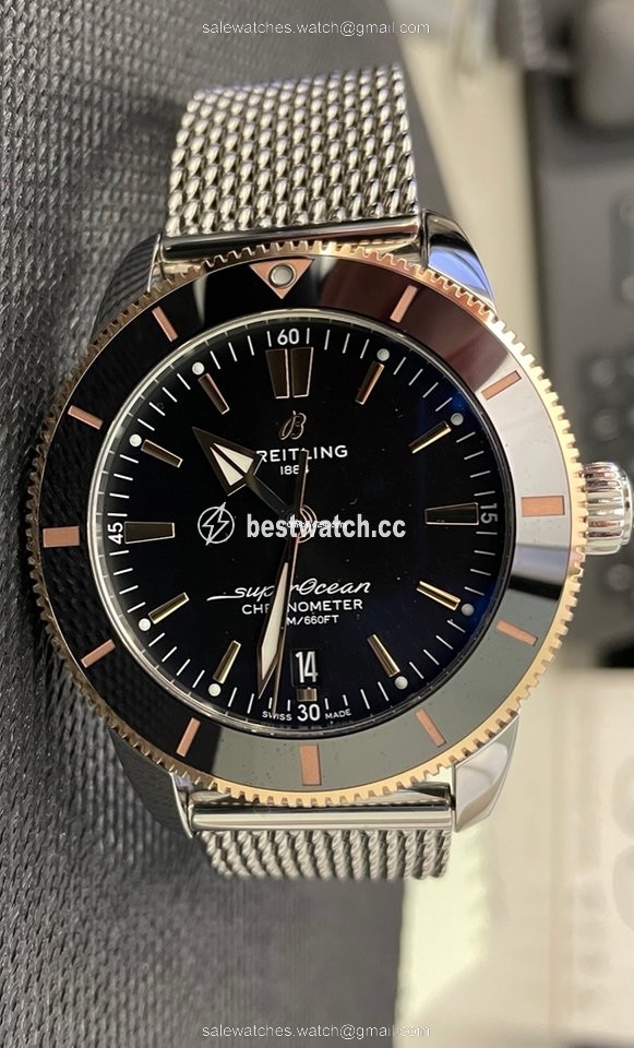 IMG_9085 Breitling Superocean Heritage Mens watch Unisex Automatic Gold Steel UB2030121B1A1 Replica 2