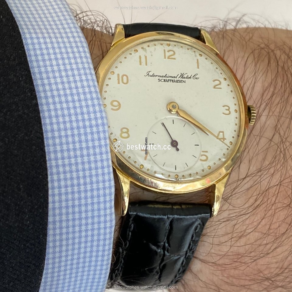 IWC Mens watch Unisex Manual winding Yellow gold 1308061 Replica 2