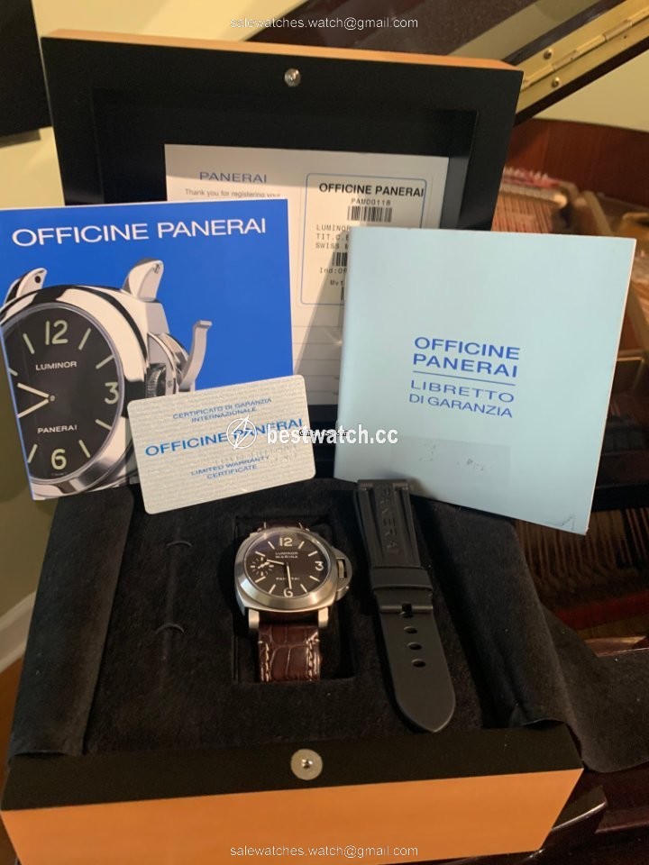 IMG_9085 Panerai Luminor Marina Mens watch Unisex Manual winding Titanium PAM 00118 Replica 2