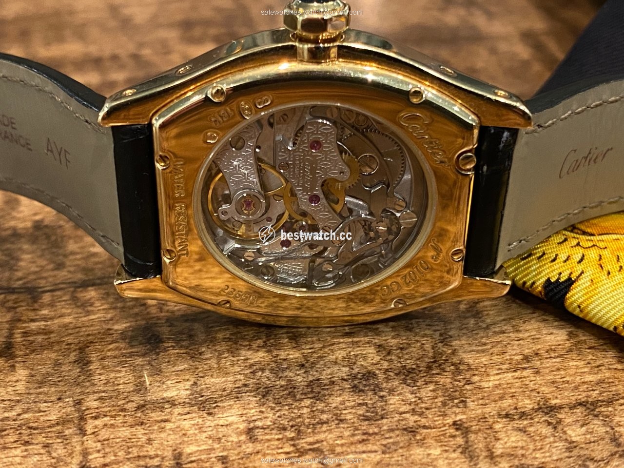 Cartier Tortue Mens watch Unisex Manual winding Yellow gold 2356 Replica 2
