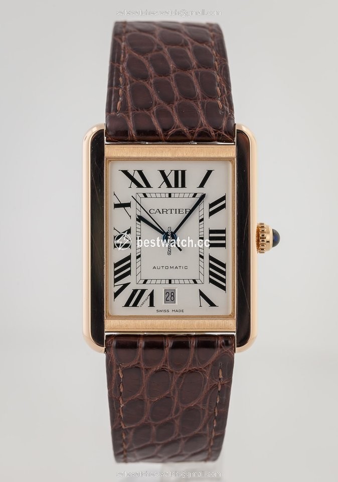 IMG_9085 Cartier Tank Solo Mens watch Unisex Automatic Rose gold W5200026 Replica 2