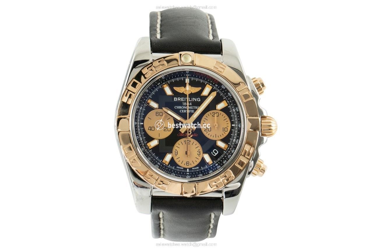 IMG_9085 Breitling Chronomat 41 Mens watch Unisex Automatic Gold Steel CB0140 Replica 2