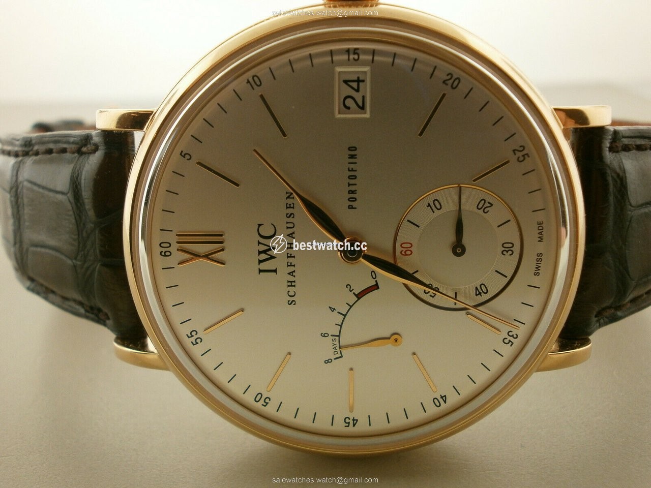 IWC Portofino Hand-Wound Automatic Rose gold 5101-07 Replica 2