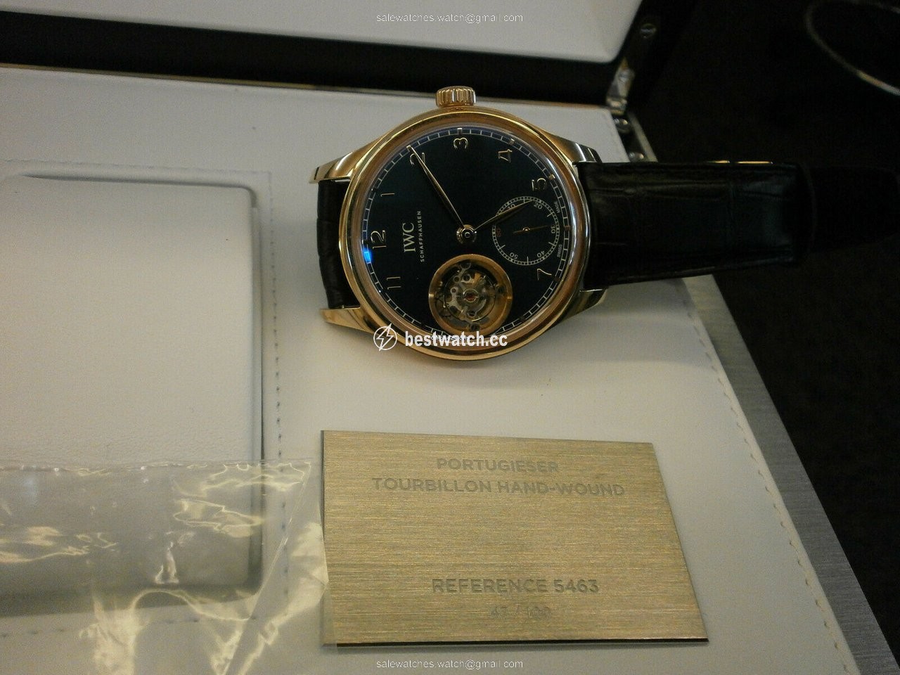 IMG_9085 IWC Portuguese Tourbillon Manual winding Rose gold 5463-05 Replica 2