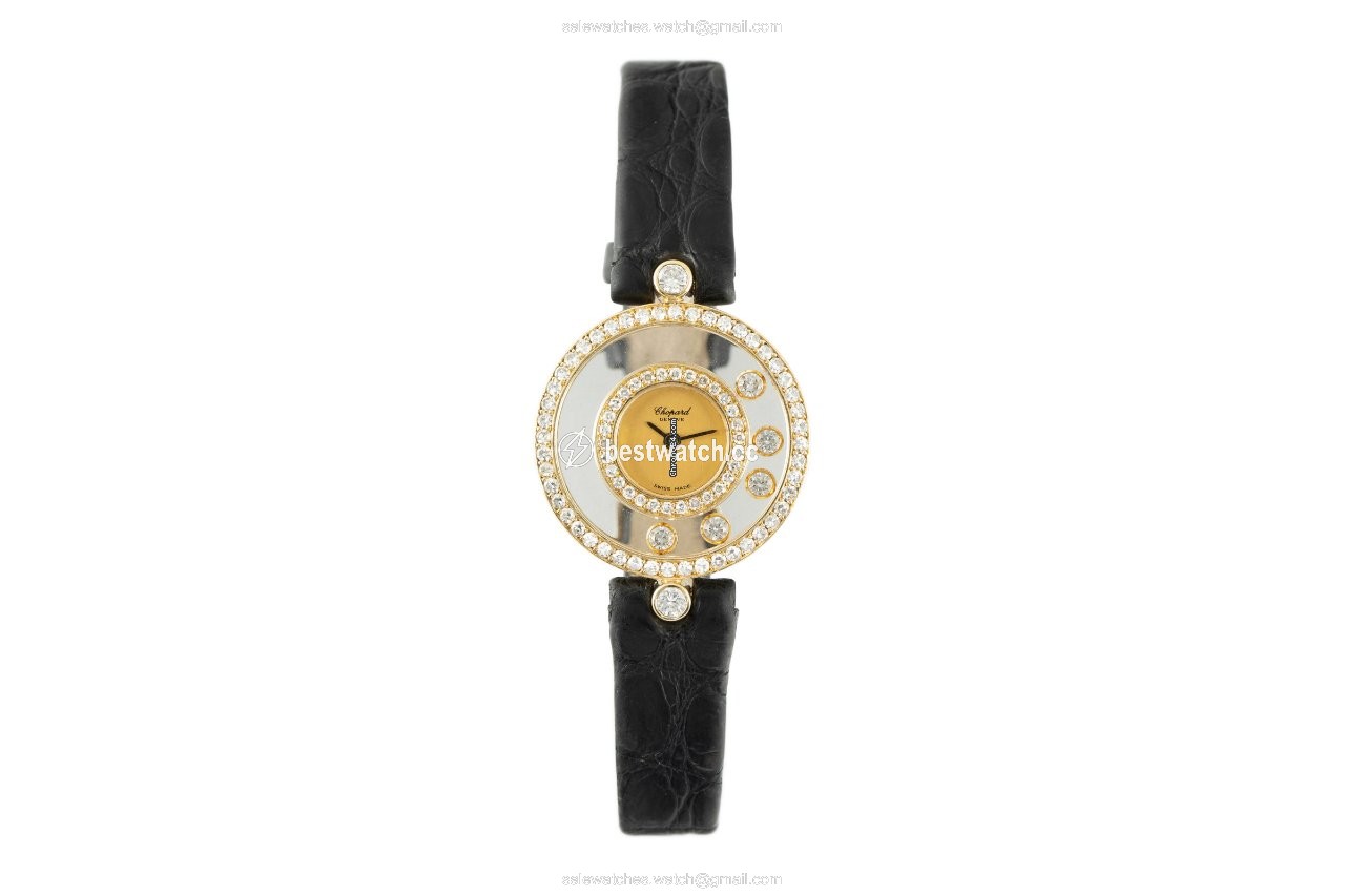 IMG_9085 Chopard Happy Diamonds Womens watch Quartz Yellow gold 20 3957-0001 Replica 2