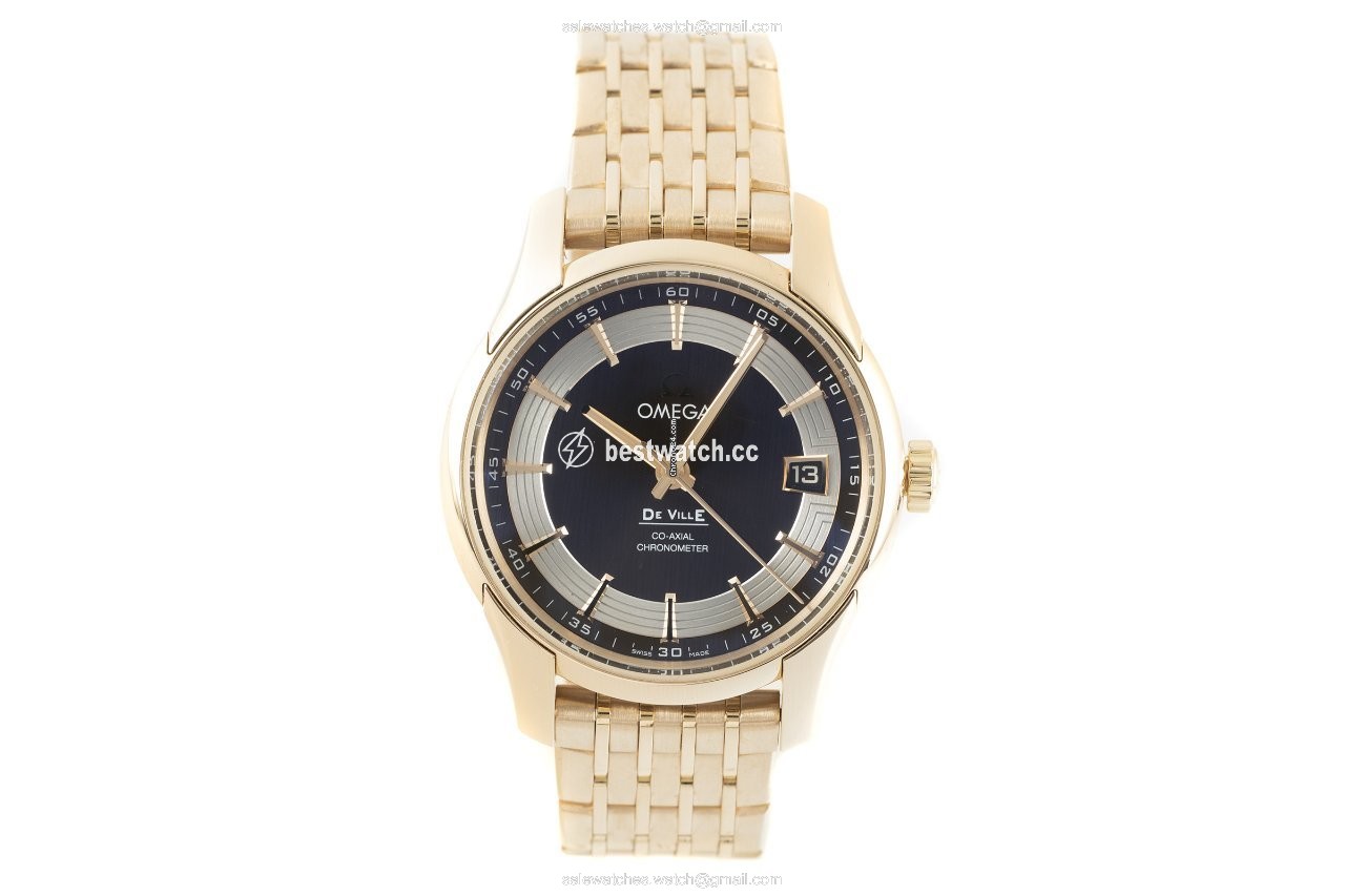 IMG_9085 Omega De Ville Hour Vision Mens watch Unisex Automatic Red gold 431.60.41.21.13.001 Replica 2
