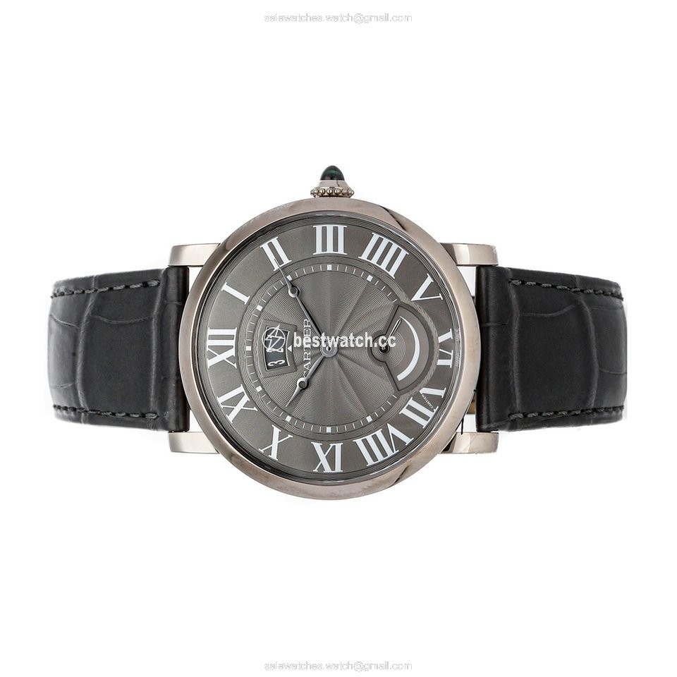 IMG_9085 Cartier Rotonde de Cartier Mens watch Unisex Manual winding White gold W1556253 Replica 2