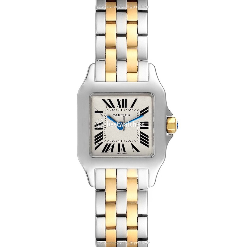 Cartier Santos Demoiselle Womens watch Quartz Gold Steel W25066Z6 Replica 2