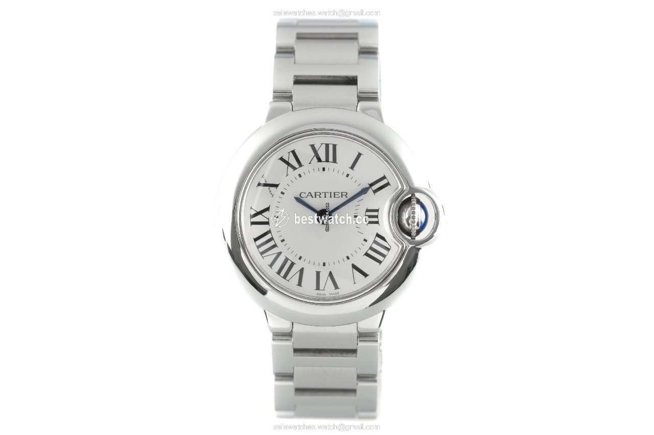 IMG_9085 Cartier Ballon Bleu 28mm Womens watch Quartz Steel 3009 Replica 2