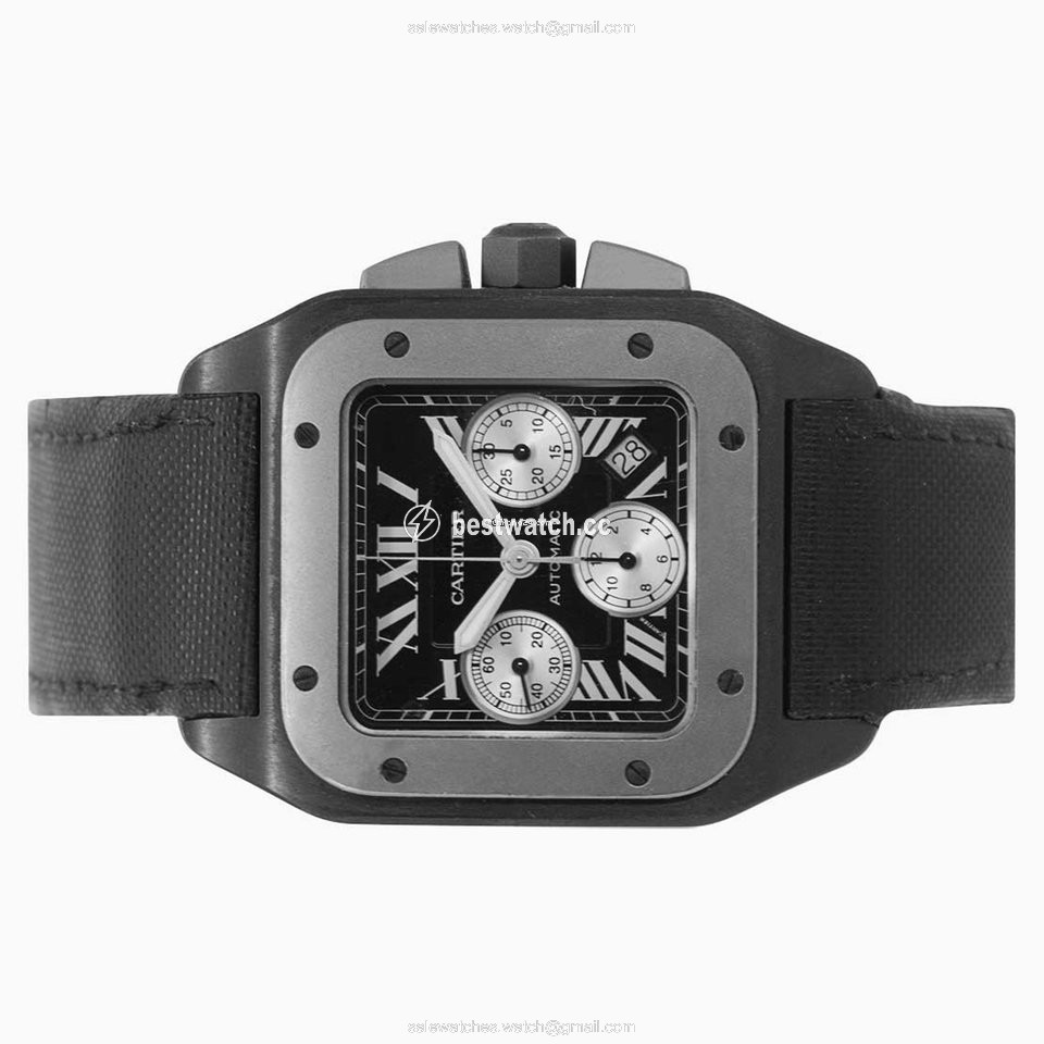 IMG_9085 Cartier Santos 100 Mens watch Unisex 3104 Replica 2