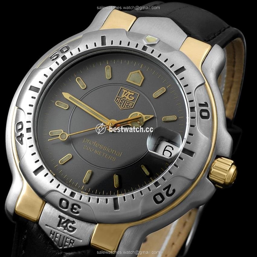 TAG Heuer 6000 Mens watch Unisex Quartz Gold Steel 8424 Replica 2
