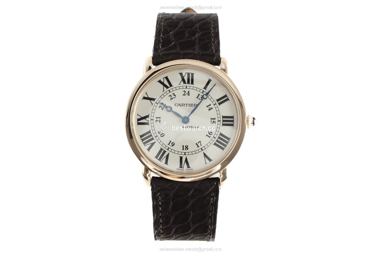 IMG_9085 Cartier Ronde Louis Cartier Womens watch Manual winding Red gold 2889 Replica 2