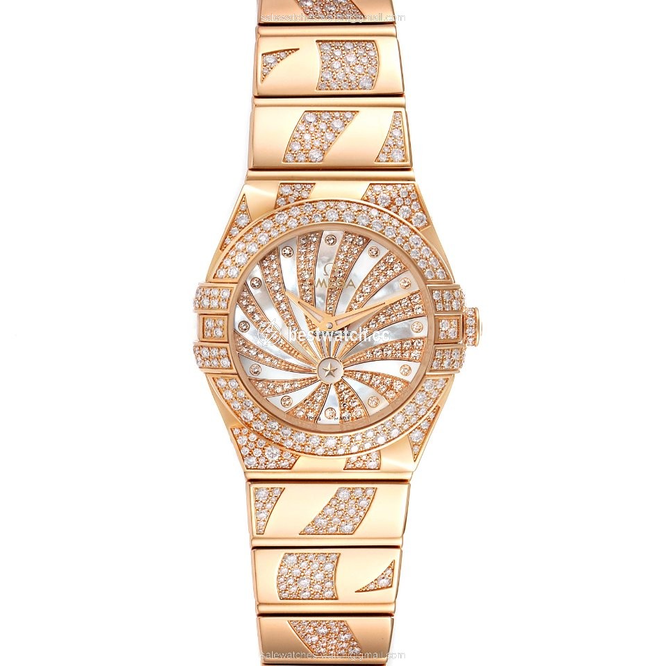 IMG_9085 Omega Constellation Quartz Womens watch Quartz Rose gold 123.55.24.60.55.011 Replica 2