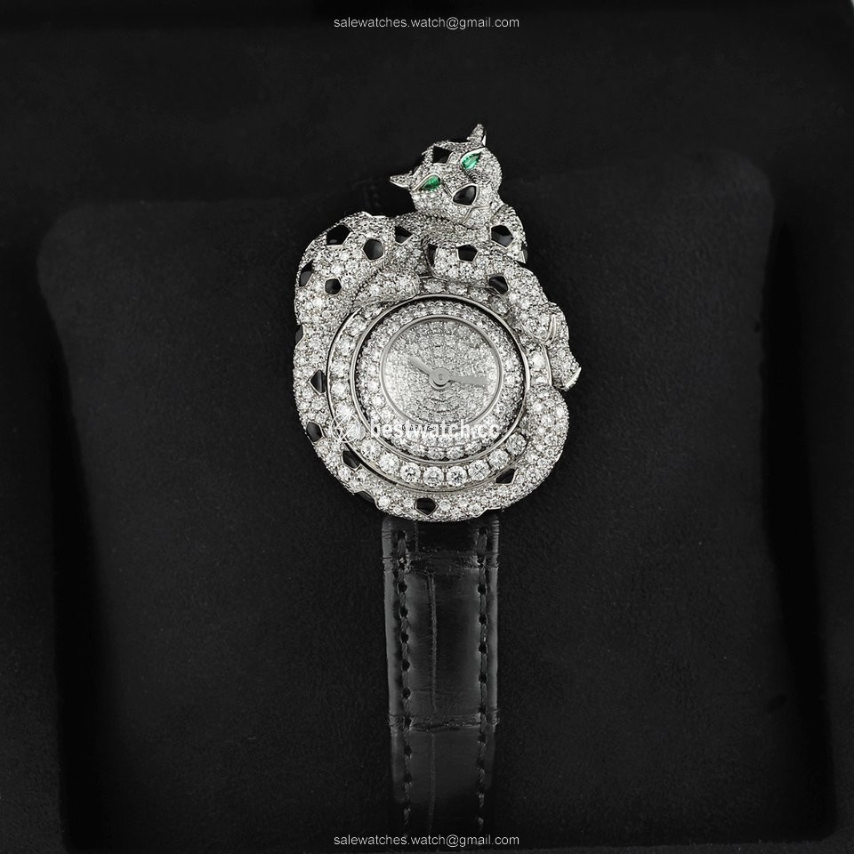 Cartier Panthere Womens watch Quartz White gold hpi00773 Replica 2