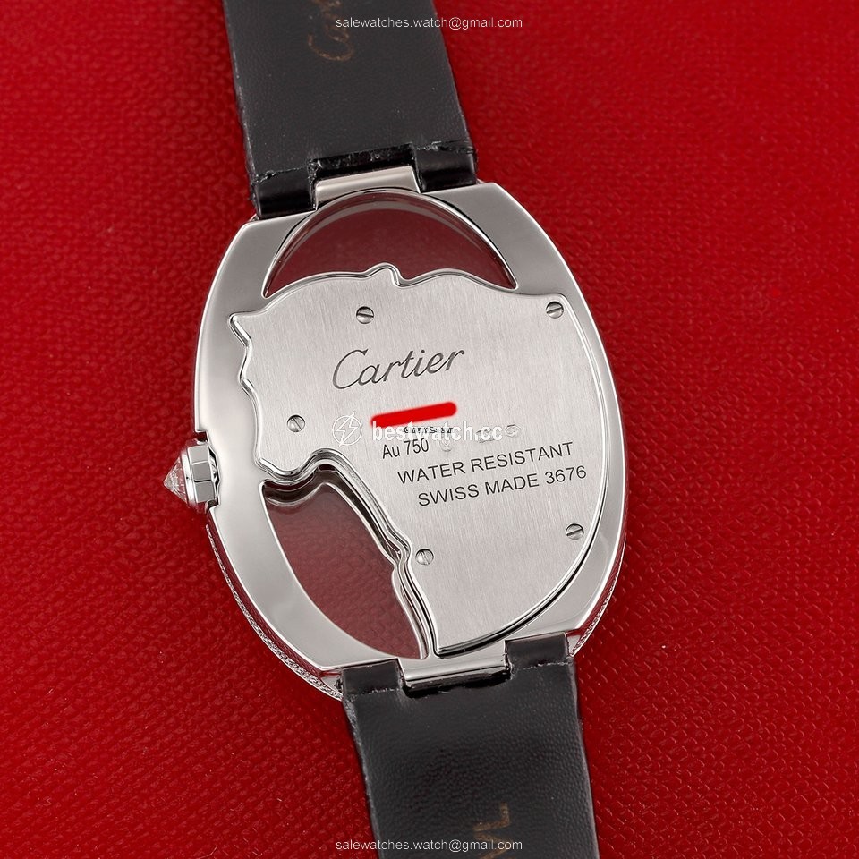 IMG_9085 Cartier Panthere Womens watch Manual winding White gold hpi00656 Replica 2
